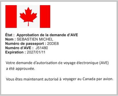 ave canada officiel