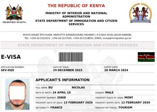 kenya e-visa remplace