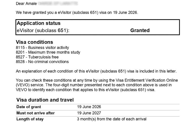 L'Autorisation eVisitor Australie
