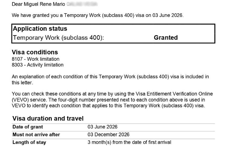 Le Visa Travail