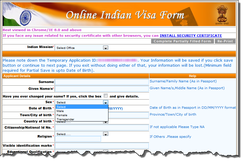 Redimensionner photo visa inde