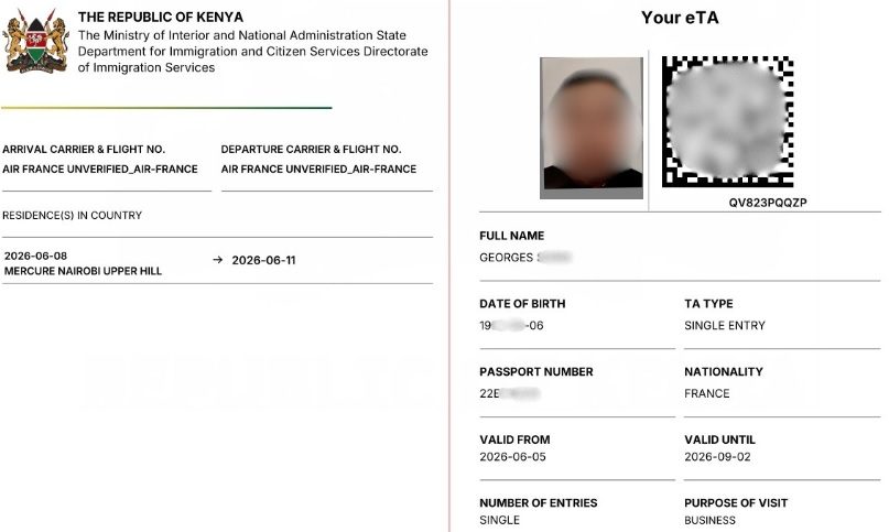 L'autorisation ETA Kenya d'affaires