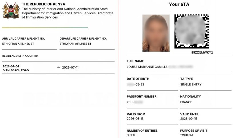 L'autorisation ETA Kenya touristique