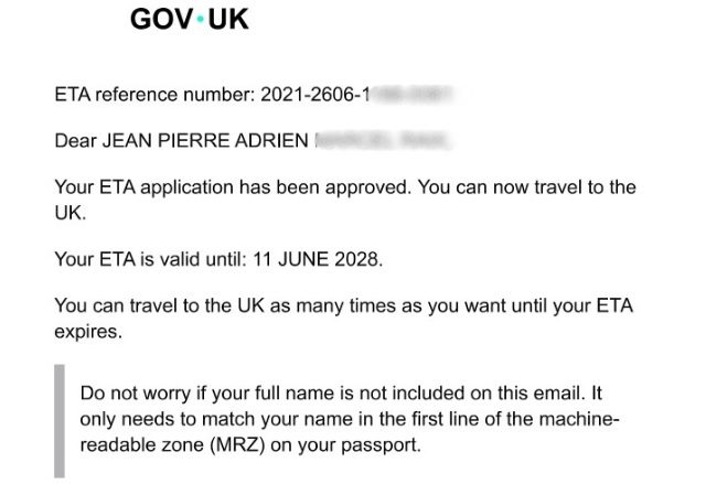 L'Autorisation ETA UK