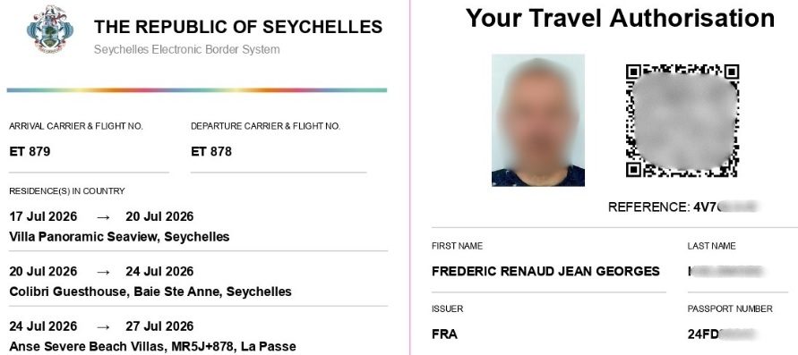 L'Autorisation de voyage pour les Seychelles