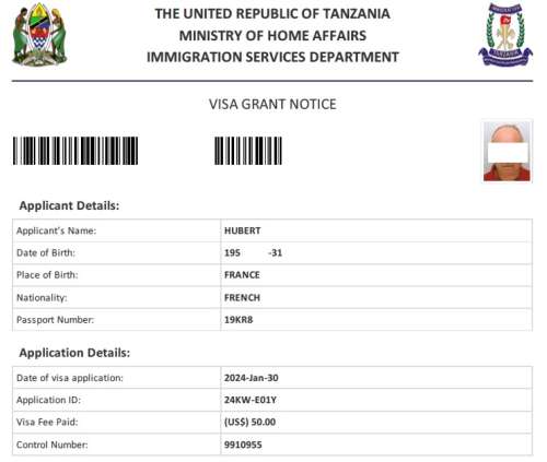 tanzanie e-visa avant depart