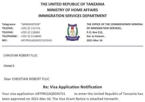 e-visa tanzanie