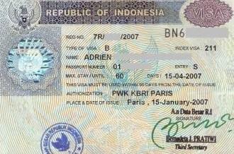 visa indonesie bali