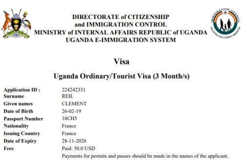 visa ouganda