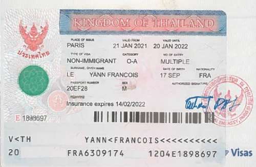 visa thailande sur passeport